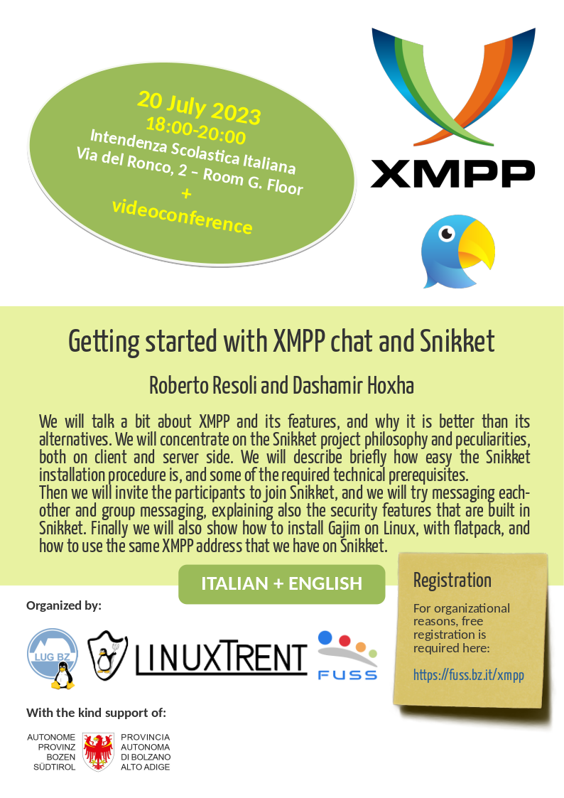 xmpp workshop flyer